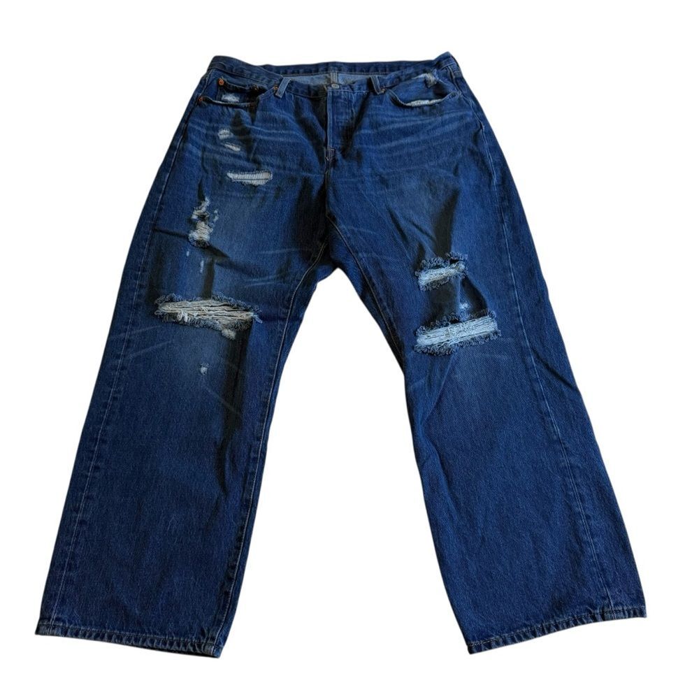 Levi's Premium Distressed Button Fly 501 Jeans San Francisco Sz 16W